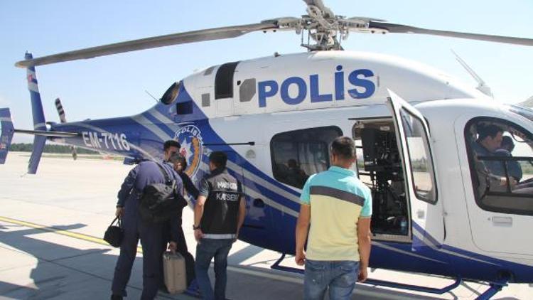 Kayseride, helikopterle Hint keneviri taraması