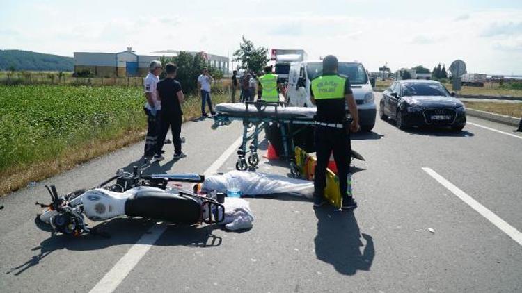 Kazada motosikletteki hamile kadın öldü, eşi yaralandı