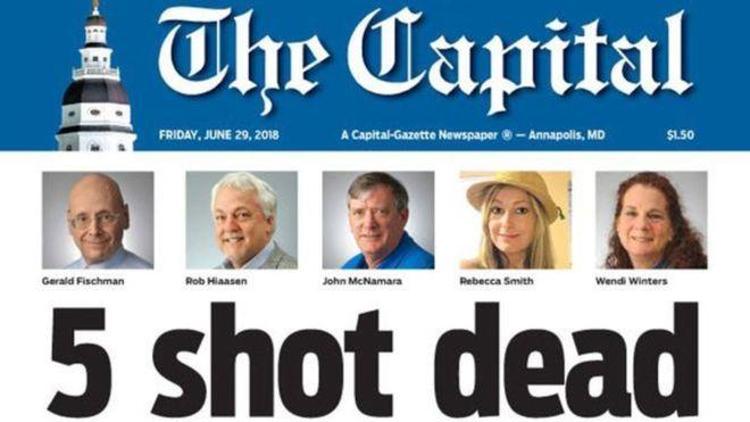 ABDde silahlı saldırıda en az 5 çalışanı ölen gazete bugünkü baskısını yayımladı