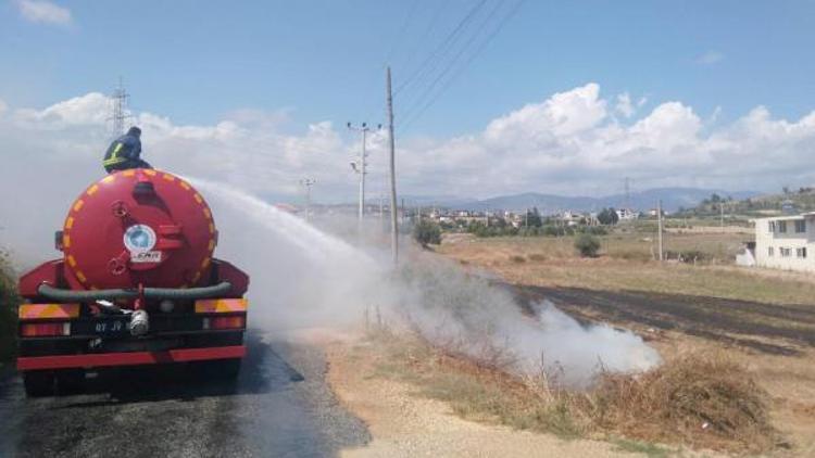 Manavgatta ot yangını