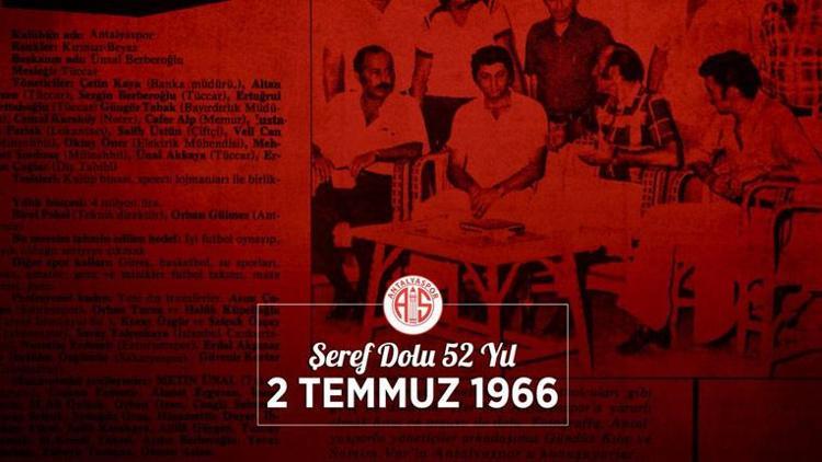 Antalyaspor’un kuruluşunun 52. yıl dönümü