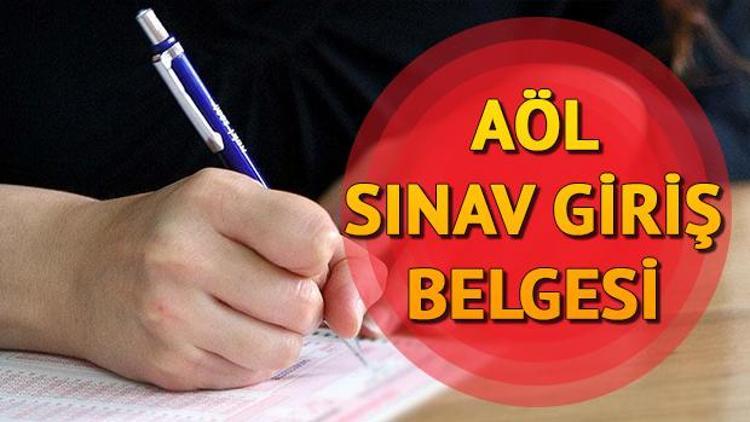 MEB AÖL sınav giriş yerlerini açıkladı | AÖL sınav giriş belgesi sorgulama