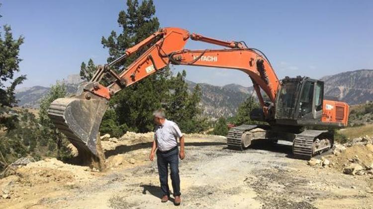 Alanyada yayla yolları genişletiliyor