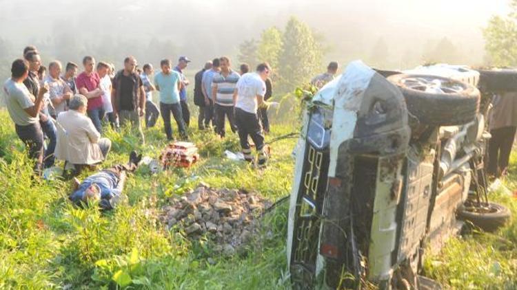 Trabzon’da yayla dönüşü kaza: 1 ölü 3 yaralı/ Ek fotoğraflar