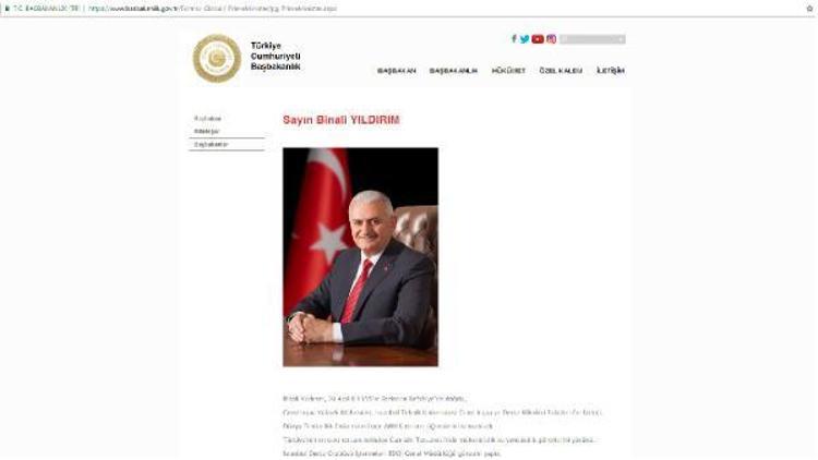 Başbakanlık sitesi, Cumhurbaşkanlığı resmi internet sitesine yönlendiriyor