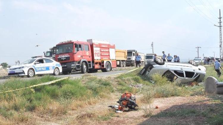 TIRa çarpan otomobil şarampole yuvarlandı: 2 ölü, 2 yaralı