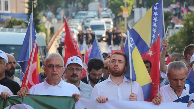 Samsun, Srebrenitsa katliamına tepki için yürüdü