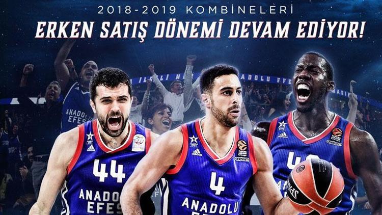 Anadolu Efes’in 2018 – 2019 sezonu kombineleri için erken satış dönemi devam ediyor