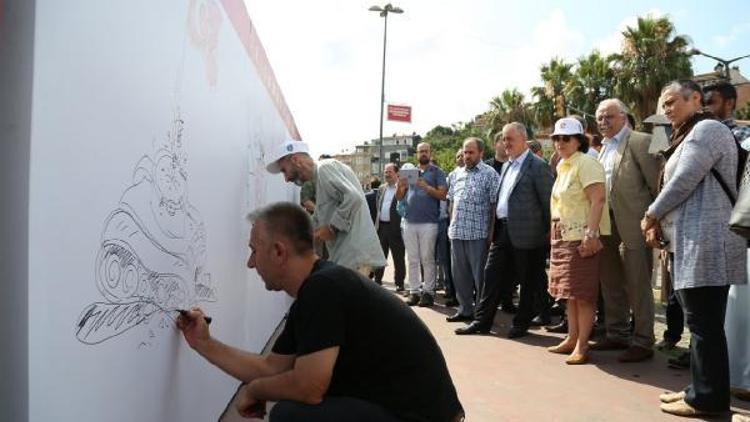 15 Temmuz Çizim Duvarı Eyüpsultanda açıldı