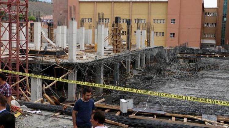Hastane inşaatında göçük: 8 işçi yaralandı
