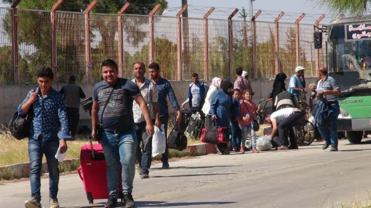 Bayram ziyaretine giden 40 bini aşkın Suriyeli döndü