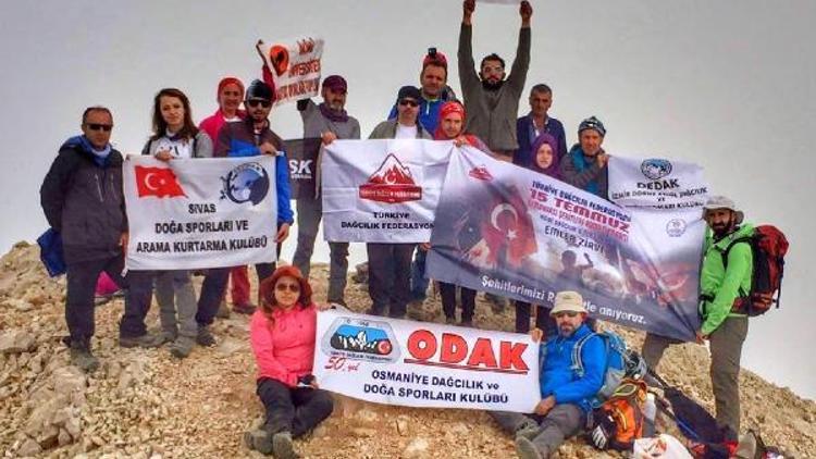 ODAK, 15 Temmuz şehitlerini 3720 rakımda andı