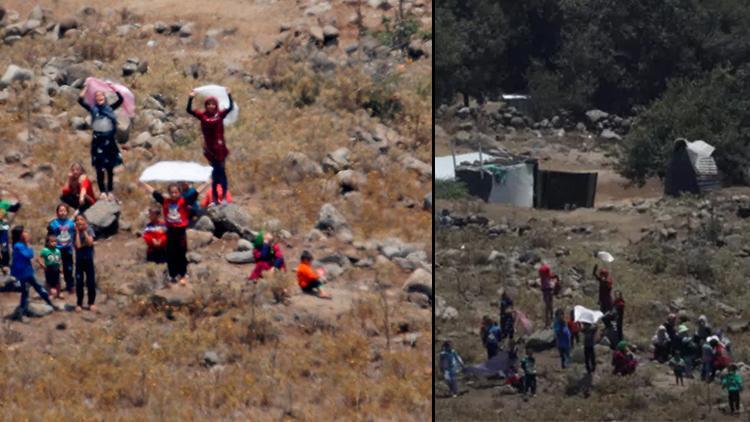Esadin saldırılarından kaçan Suriyeliler İsrail sınırına dayandı
