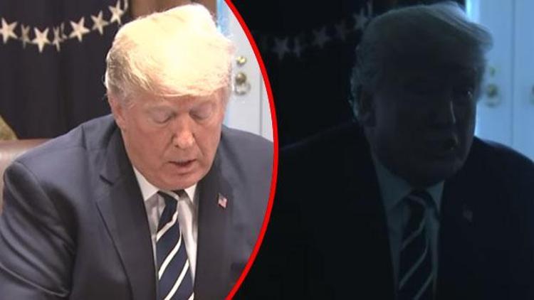 Trumpa şok Konuşurken Beyaz Sarayın ışıkları kapandı
