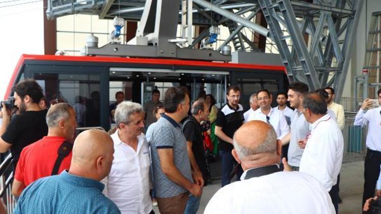 Trabzonda yapılan 3 bin 600 metrelik teleferik basına tanıtıldı
