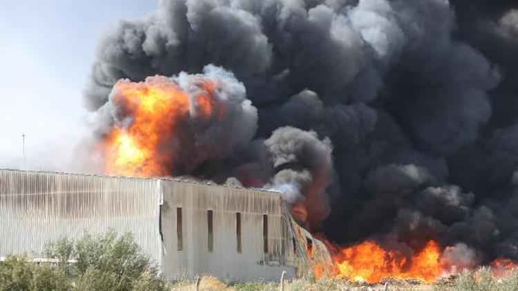 Antalya OSBde izolasyon malzemesi fabrikasında yangın (3)