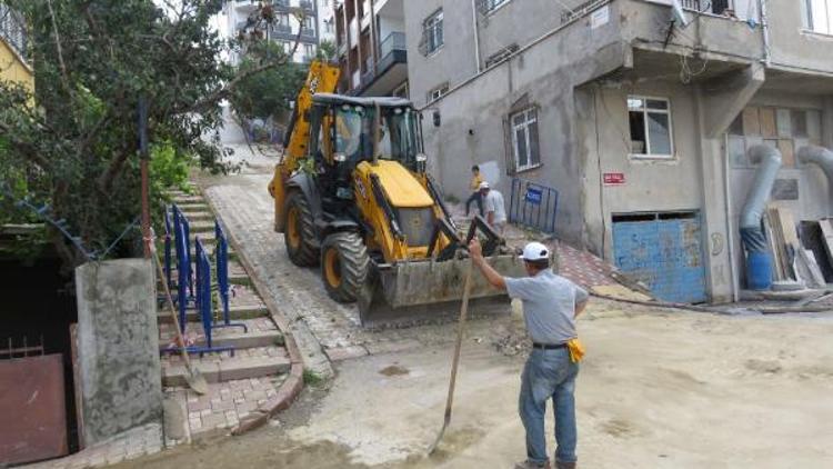 Sancaktepede toprak kaymasının yaşandığı binada son durum