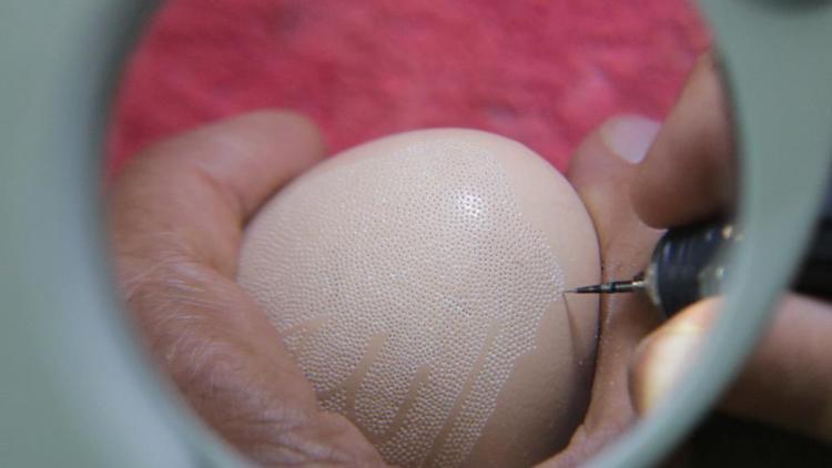 Yumurta kabuğunda 8 bin 708 delikle rekor denemesi