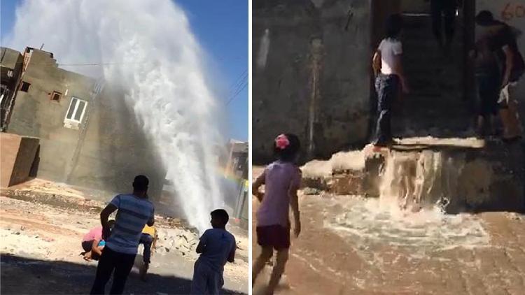 Şanlıurfa’da boru patladı; evleri su bastı