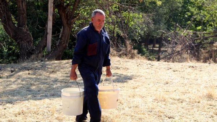 70 kişilik köyde içme suyunu kovalarla taşıyorlar