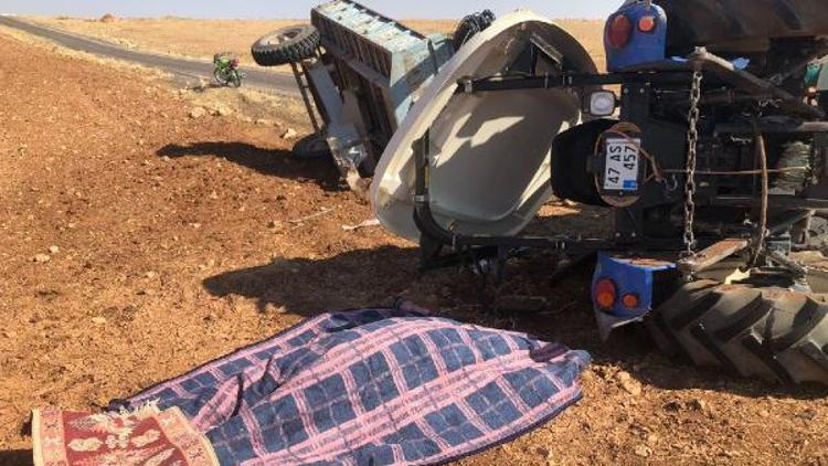Nusaybinde traktör devrildi: 1 ölü
