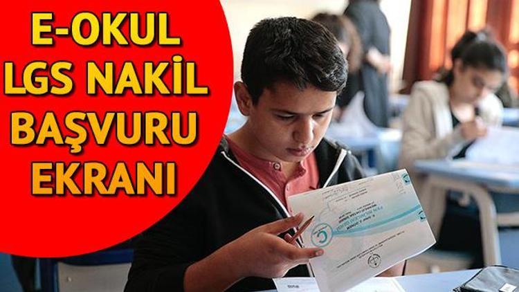 LGS nakil ve tercih işlemi nasıl yapılır E Okul VBS giriş ekranı