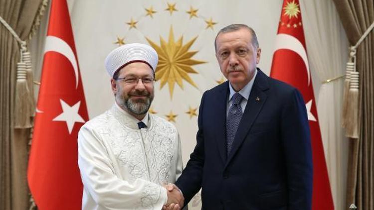Cumhurbaşkanı Erdoğan, Diyanet İşleri Başkanı Erbaşı kabul etti