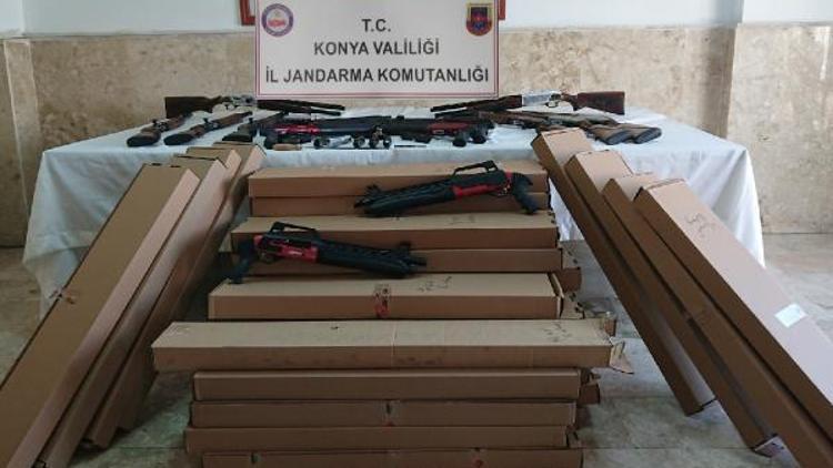Konyada kaçak üretim 1500 av tüfeği ele geçirildi: 10 gözaltı