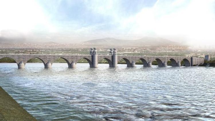 Diclenin iki yakası, 327 metrelik taş köprüyle bağlanacak