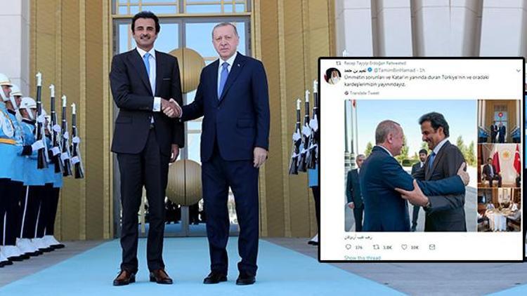 Katar Emiri bu mesajı verdi Erdoğan Twitterdan paylaştı