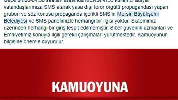 PKK propagandası yapılan SMS, polisi harekete geçirdi