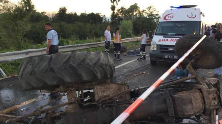 TIR traktörle çarpıştı: 2 ölü, 2 ağır yaralı