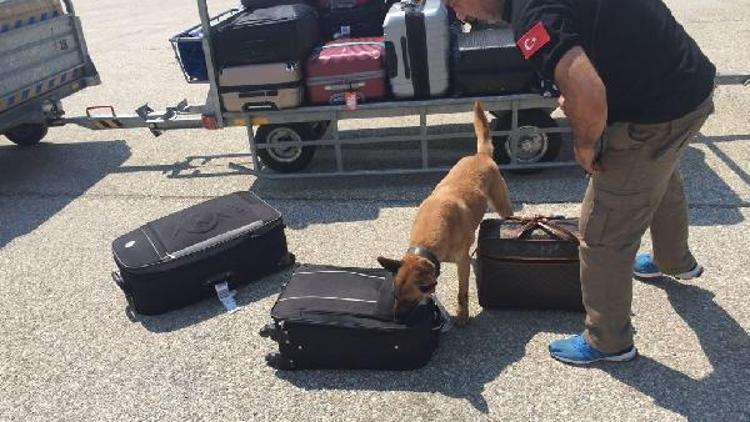 Havalimanında yolcu valizinde uyuşturucu ele geçirildi