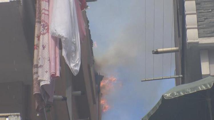 (Geniş haber)Güngörende 6 katlı binada yangın