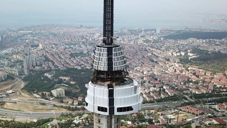 Çamlıca Televizyon Kulesi giydirilmeye başlandı