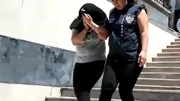 Kameradaki kadın hırsız yakalandı