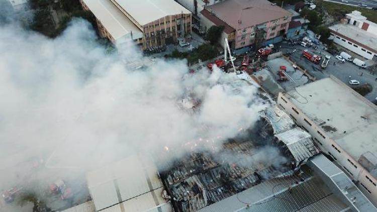 havadan fotoğraflar /// Arnavutköyde fabrika yangını
