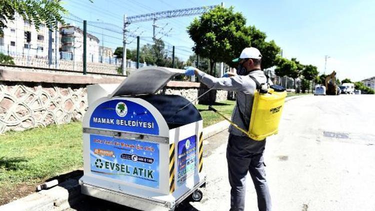 Mamak’ta mikrop ve haşerelere karşı ilaçlı önlem