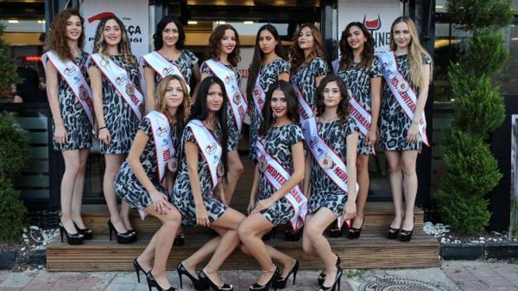 Miss Mediterranean güzelleri basın karşısında