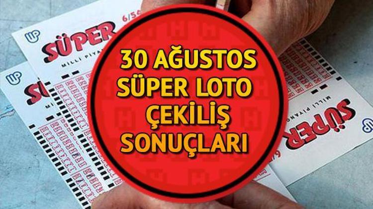 MPİ 30 Ağustos Süper Loto sonuç sorgulama | Süper Loto çekiliş sonuçları