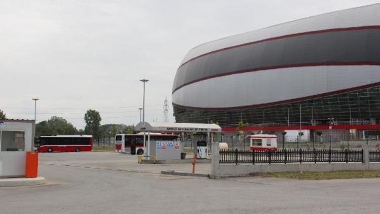 Samsunda stadyum çevresine kurulan akaryakıt istasyonuna tepki