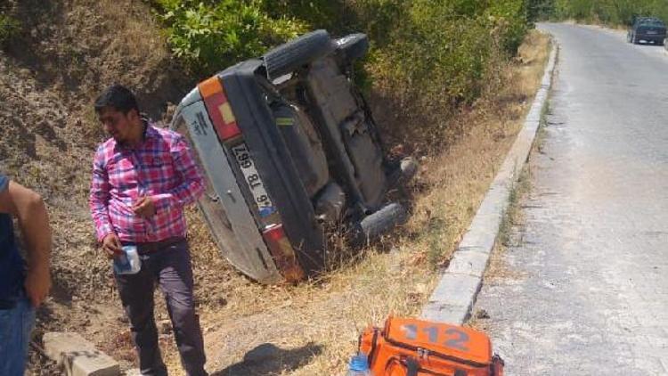 Türkoğlunda otomobil devrildi: 6 yaralı