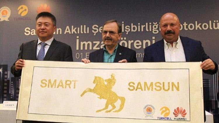 Turkcell ve Huawei Samsunda akıllı şehir için işbirliği yaptı