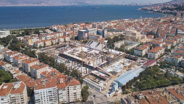 Göztepenin yeni stadında çalışmalar sürüyor