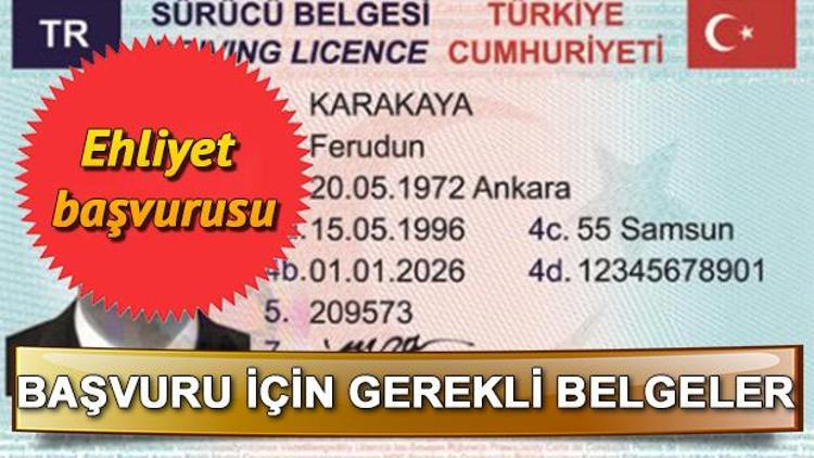 Ehliyet başvurusu için gerekli belgeler listesi