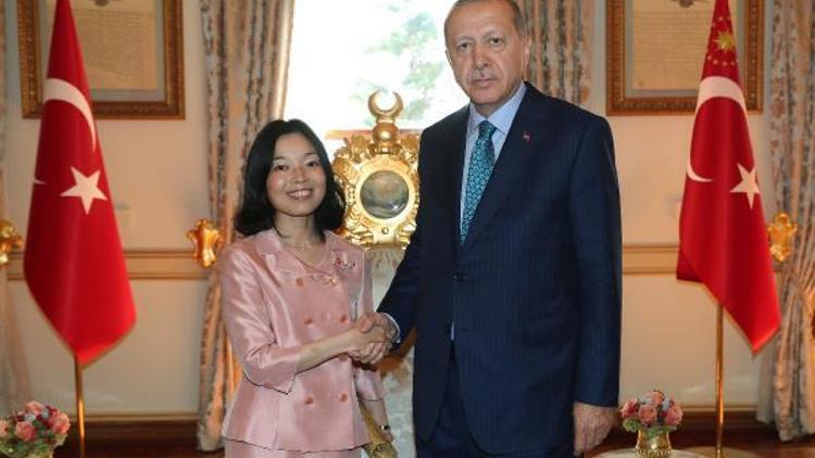 Ek fotoğraflar // Cumhurbaşkanı Erdoğan Japonya Prensesi Mikasa ile görüşüyor