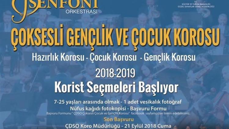 Çoksesli Gençlik ve Çocuk Korosu yeni yetenekler arıyor