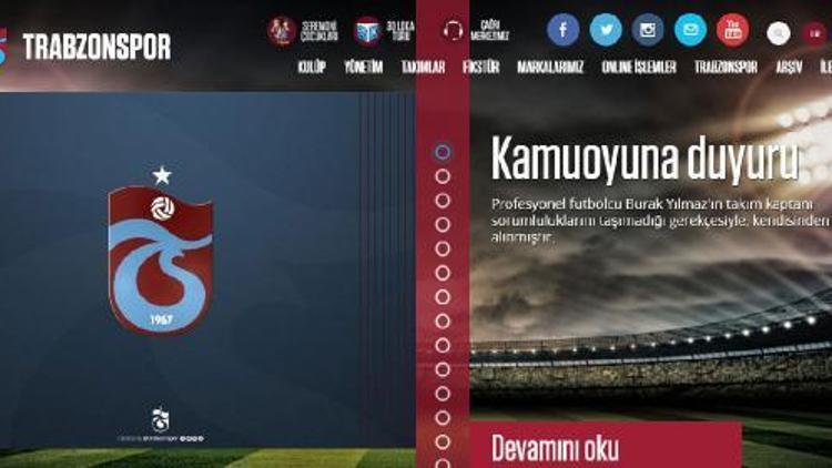 Trabzonspor’da Burak Yılmaz kaptanlık görevinden alındı