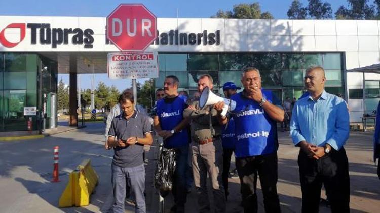 Tüpraşta iş bırakma eylemi tam güne çıktı