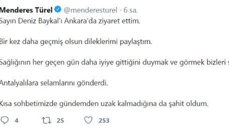 Ak Partili Türel, Baykalı Ankarada ziyaret etti